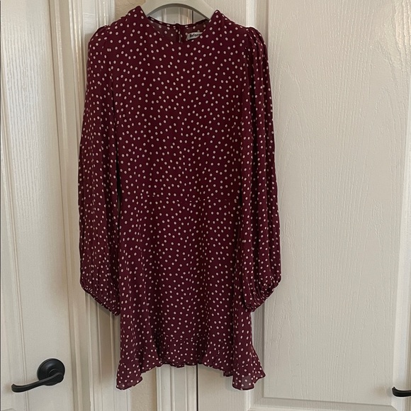 Reformation Maroon Dress with White Dots. Excellent condition. - Picture 1 of 4